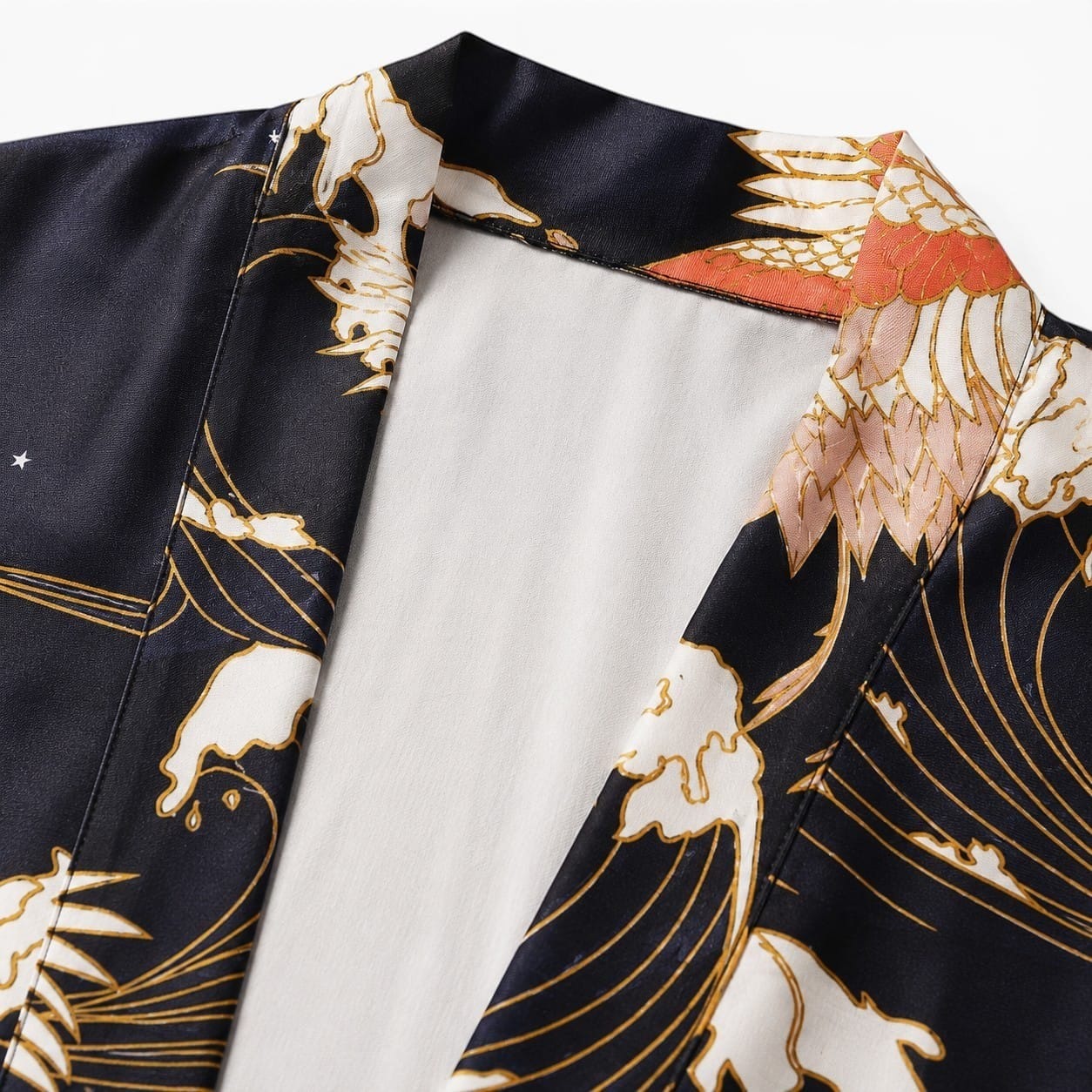 La Boutique Kimono Kimono Japonais Haori Imprimé Grue