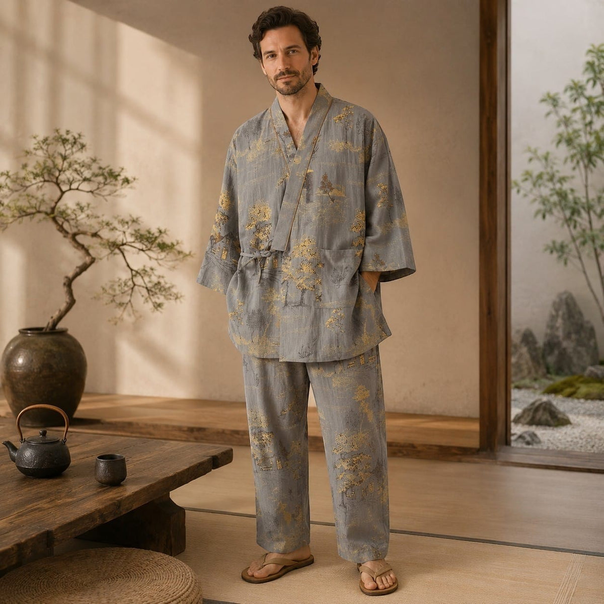 La Boutique Kimono Ensemble Kimono Automne En Coton