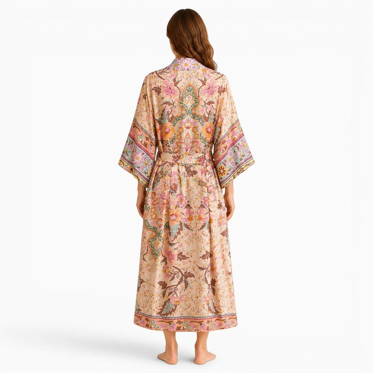La Boutique Kimono Kimono À Nouer Crème Rose