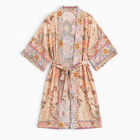 La Boutique Kimono Kimono À Nouer Crème Rose