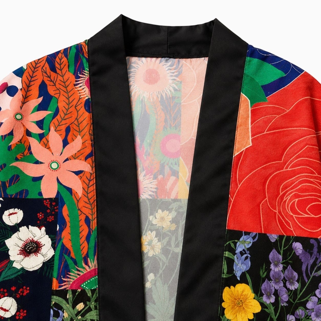 La Boutique Kimono Kimono Acétate Fleuri Multicolore