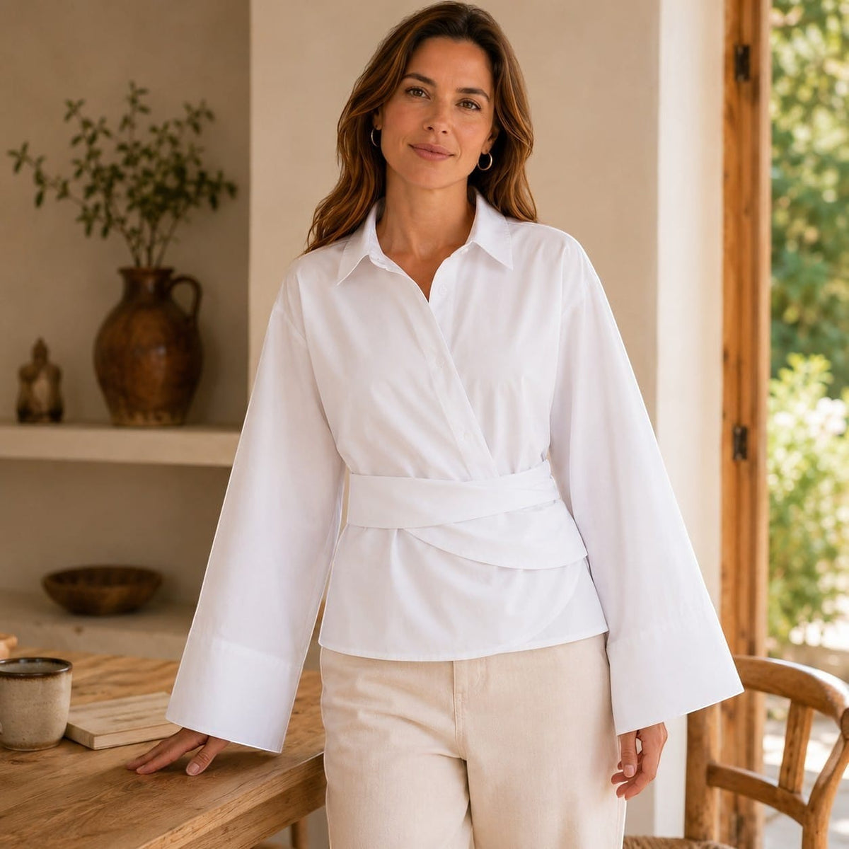 La Boutique Kimono Kimono Blanc Style Japonais