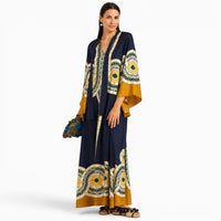 La Boutique Kimono Kimono Bleu Femme Marine Ethnique