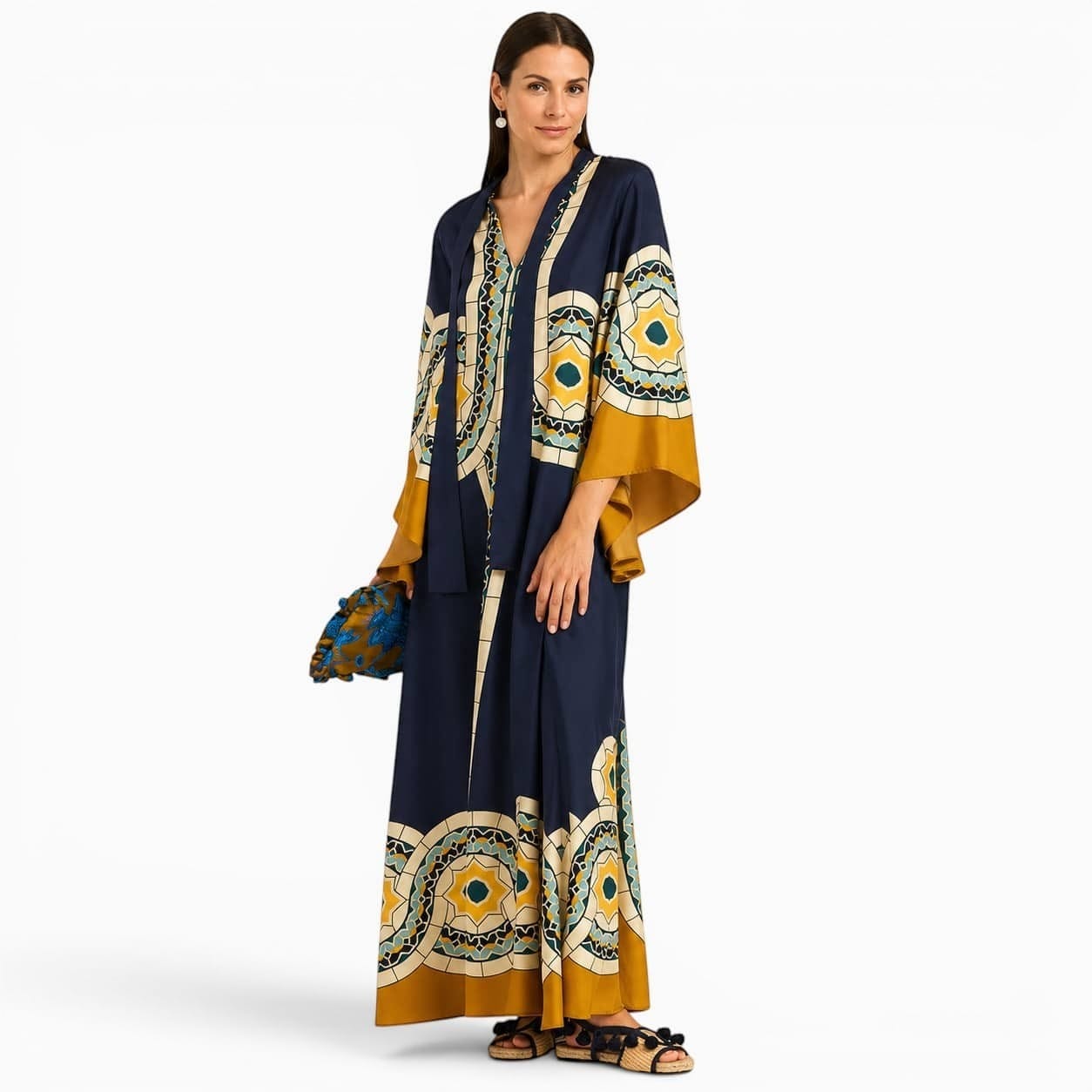 La Boutique Kimono Kimono Bleu Femme Marine Ethnique