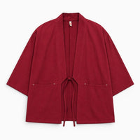 La Boutique Kimono Kimono Bordeaux En Coton