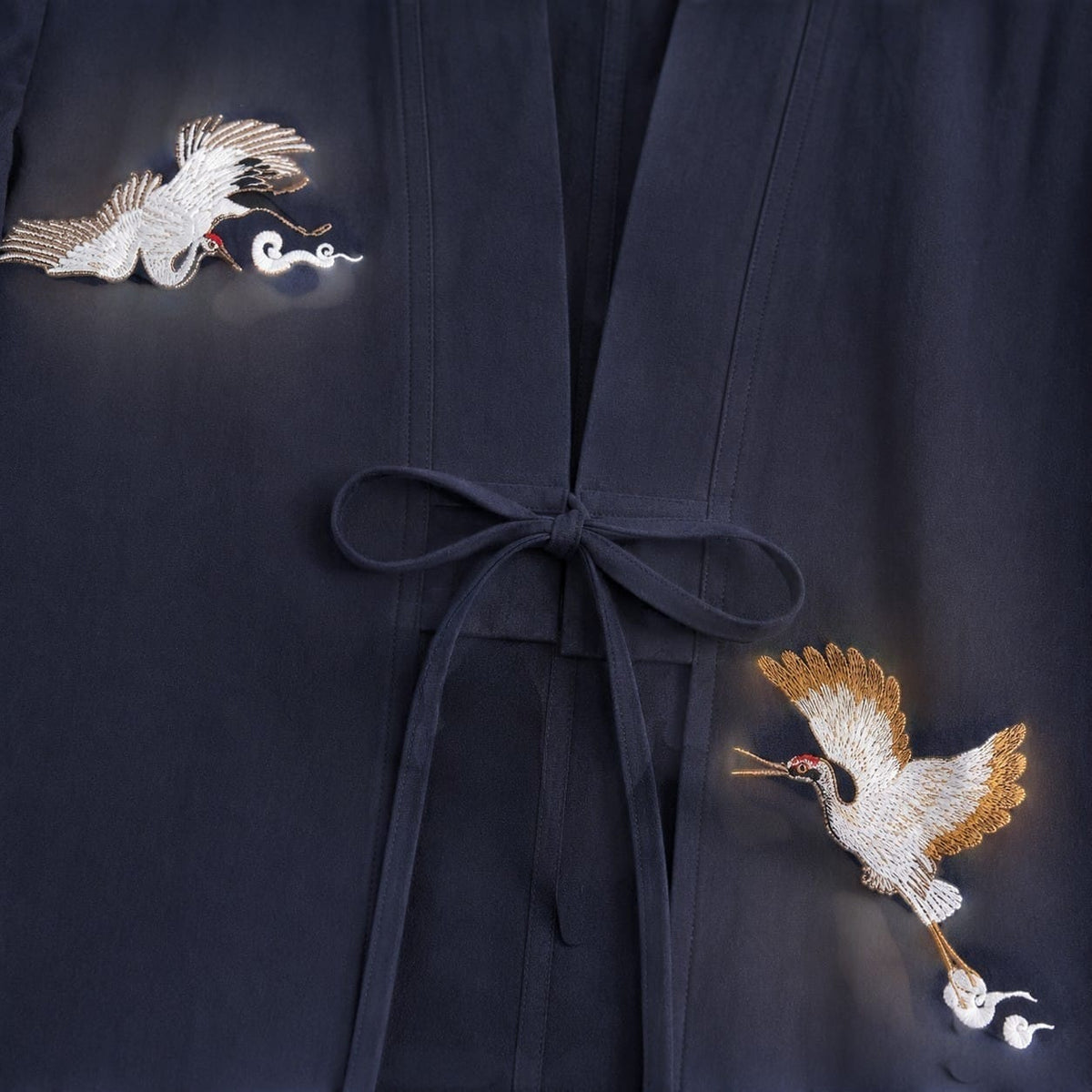 La Boutique Kimono Kimono Brodé En Coton Et Lin