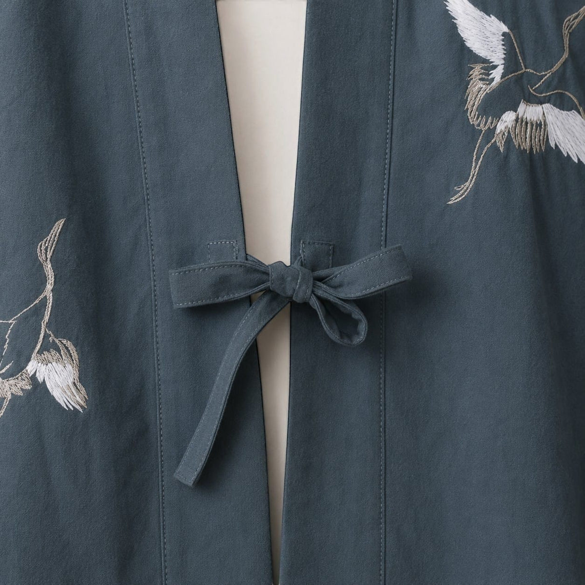 La Boutique Kimono Kimono Brodé Motif Grues