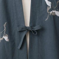 La Boutique Kimono Kimono Brodé Motif Grues