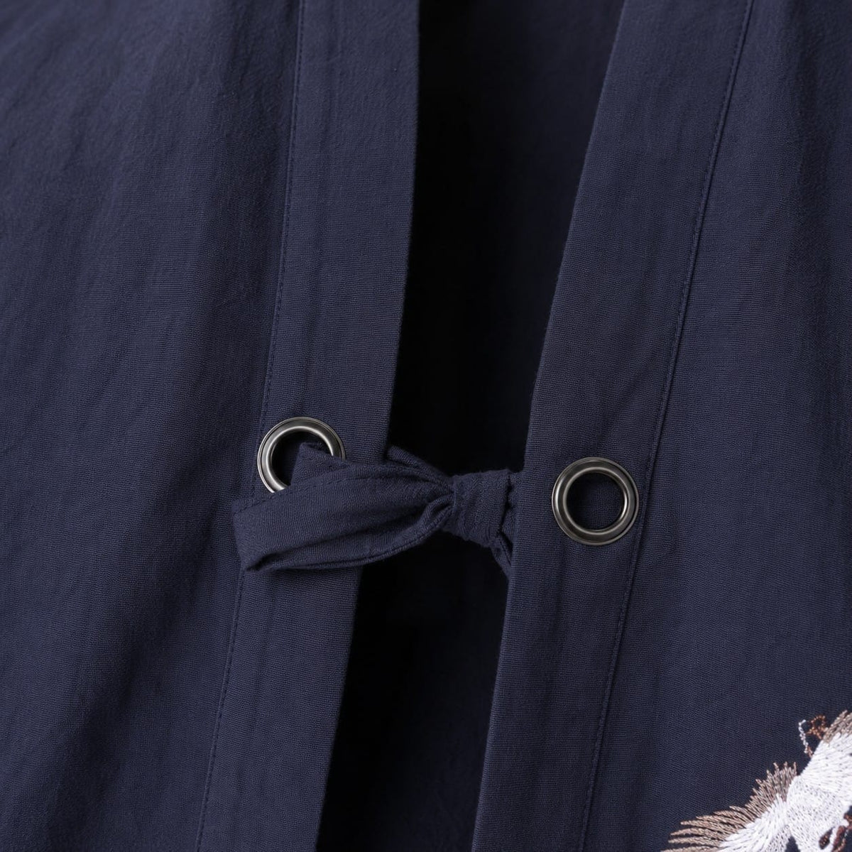 La Boutique Kimono Kimono Broderie Grue Coton Et Lin