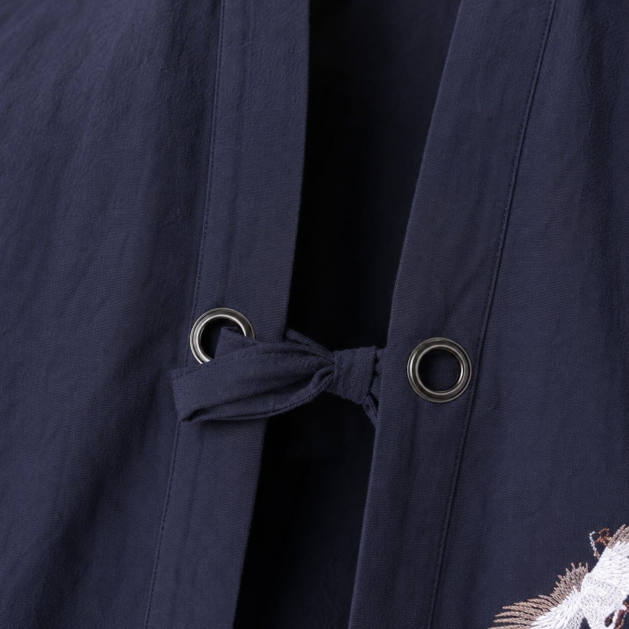 La Boutique Kimono Kimono Broderie Grue Coton Et Lin