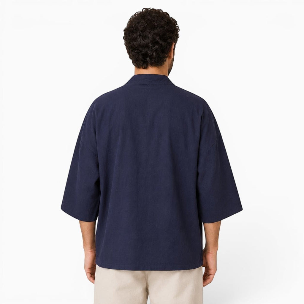 La Boutique Kimono Kimono Broderie Grue Coton Et Lin