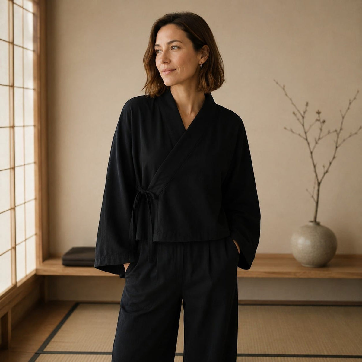 La Boutique Kimono Kimono Chinois Noir