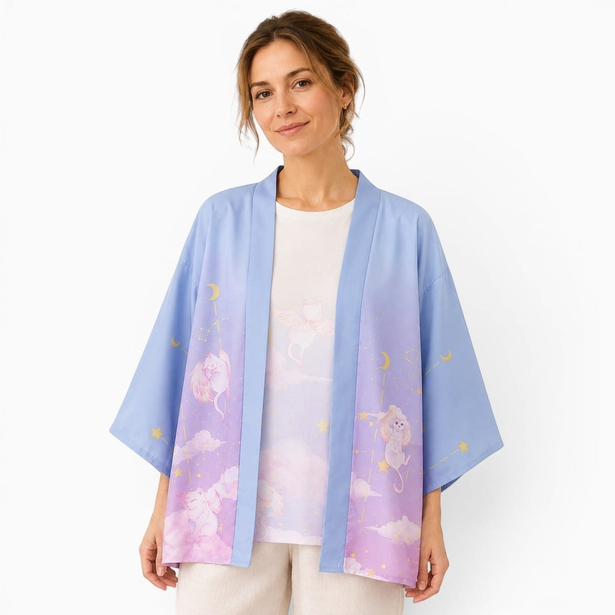 La Boutique Kimono Kimono Ciel Motif Chats