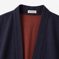 La Boutique Kimono Kimono Coton Bleu Marine Coupe Ample