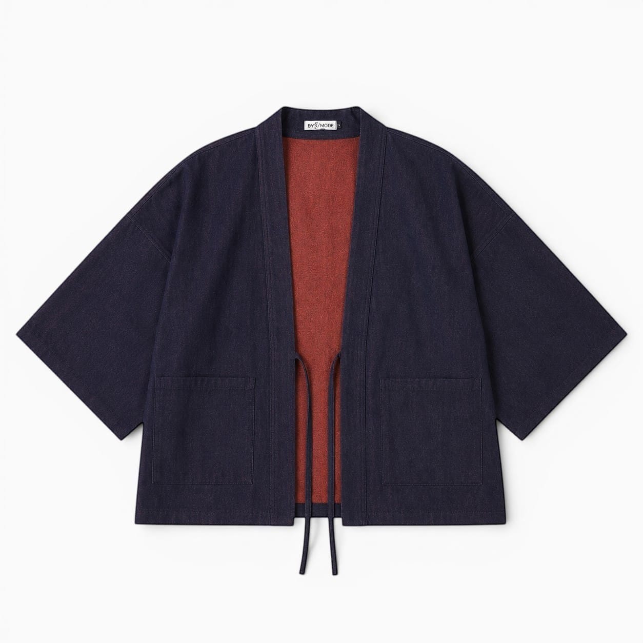 La Boutique Kimono Kimono Coton Bleu Marine Coupe Ample