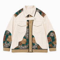 La Boutique Kimono Kimono Coton Homme Brodé Beige