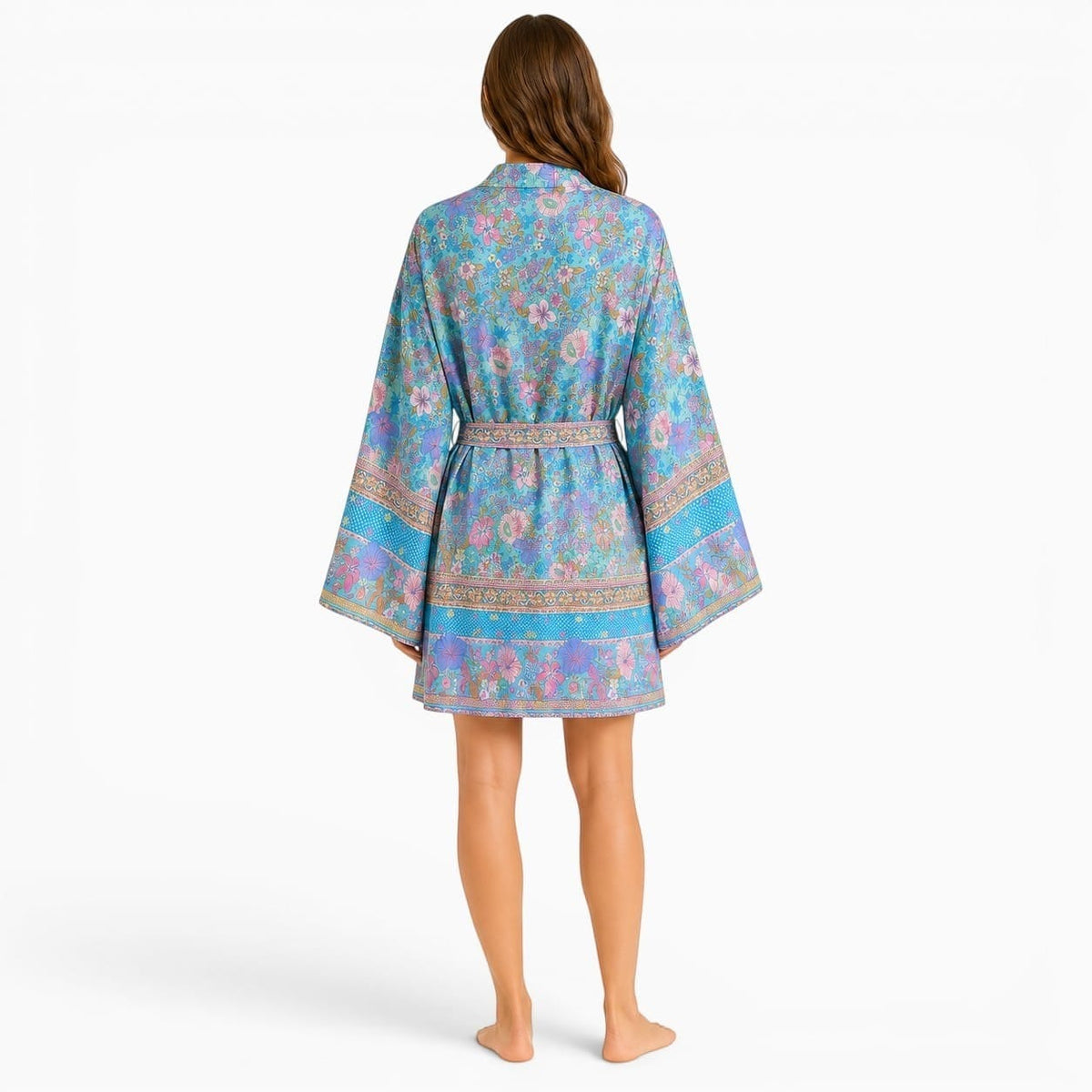 La Boutique Kimono Kimono Court Bleu