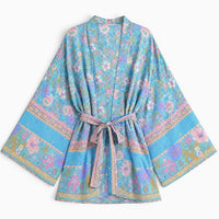 La Boutique Kimono Kimono Court Bleu