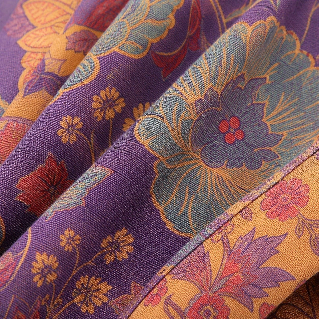 La Boutique Kimono Kimono Croisé Fleuri En Coton