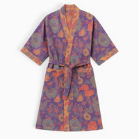 La Boutique Kimono Kimono Croisé Fleuri En Coton