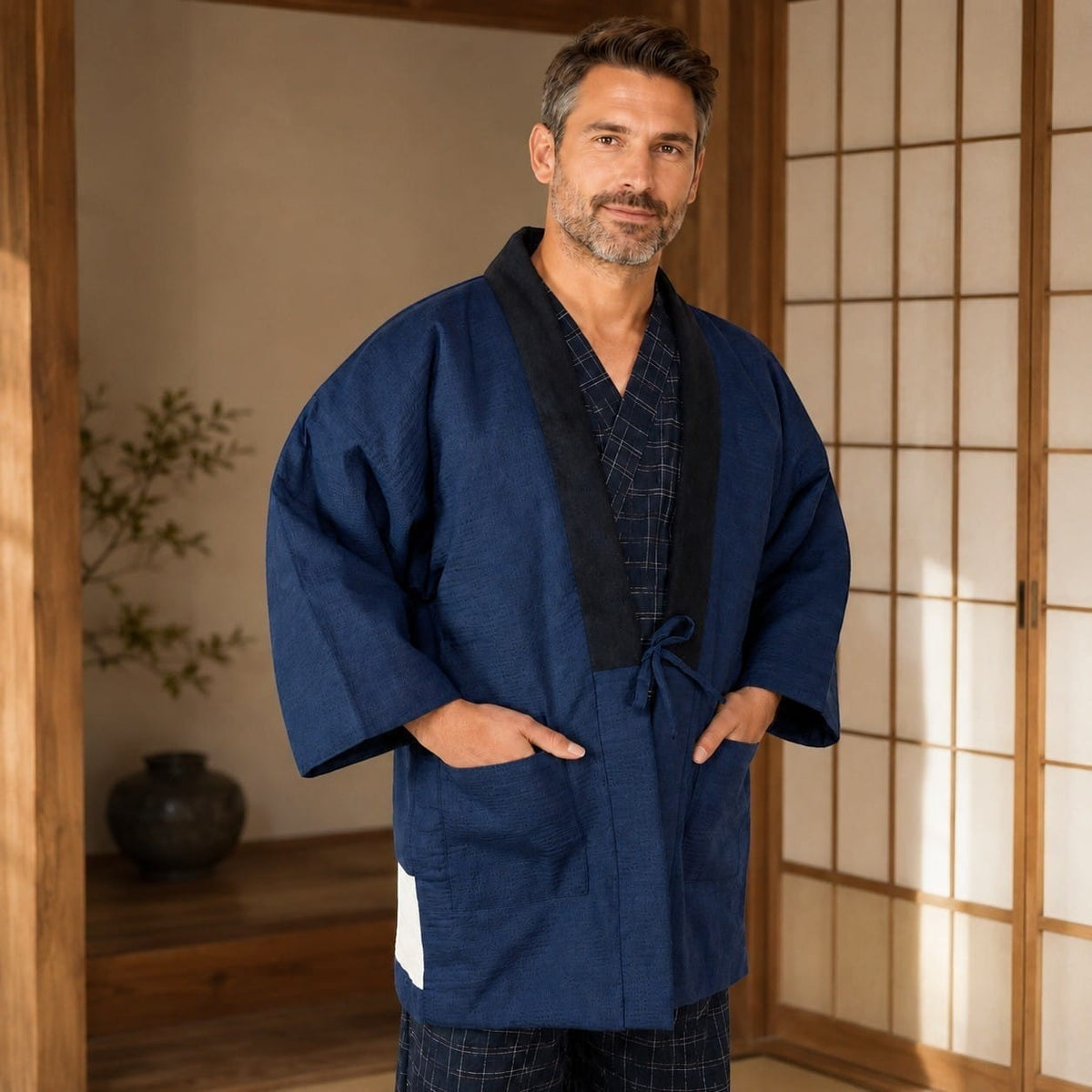 La Boutique Kimono Kimono Dessin Carpe Koï Bleu