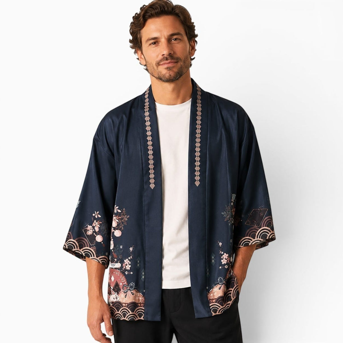 La Boutique Kimono Kimono Dessin Imprimé Japonais Coupe Ample