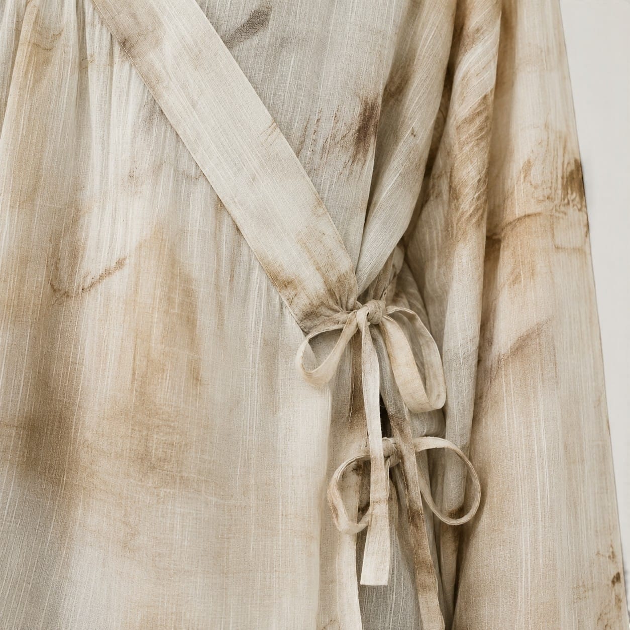 La Boutique Kimono Kimono Élasthanne Beige Style Cache-Cœur