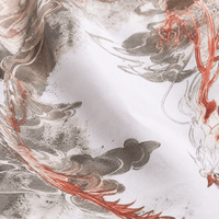 La Boutique Kimono Kimono Élasthanne Blanc Motif Dragon