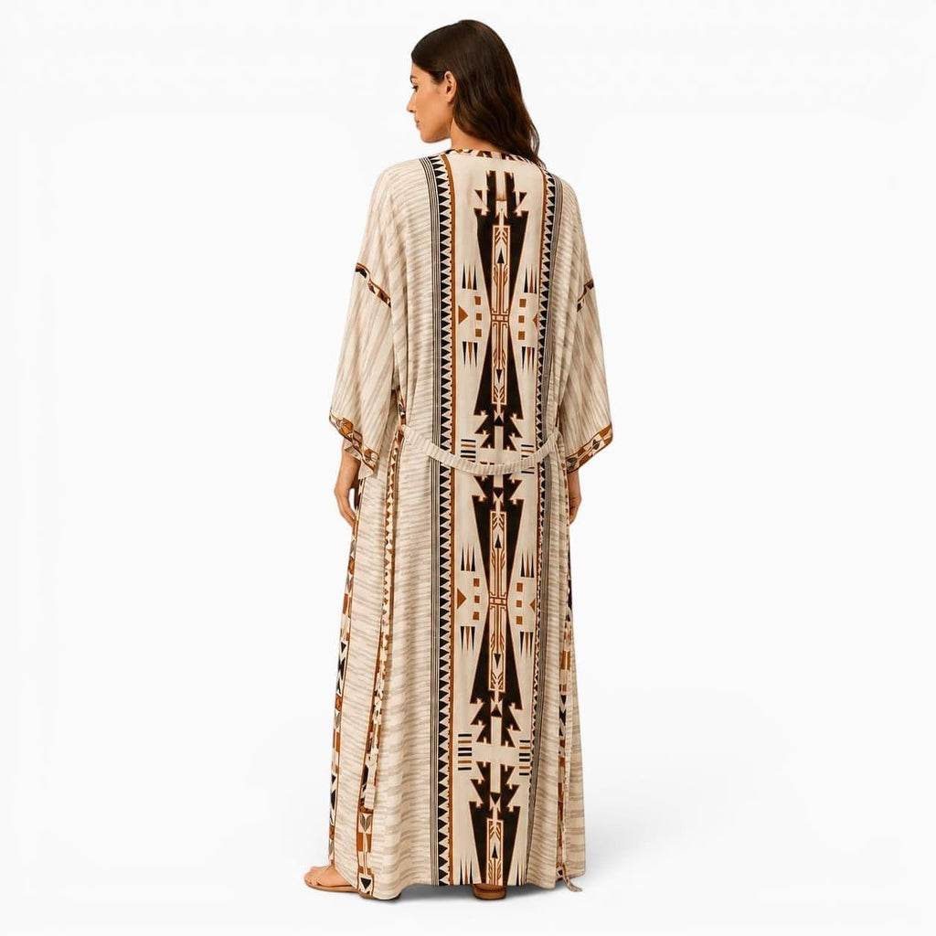 La Boutique Kimono Kimono Élasthanne Long Beige