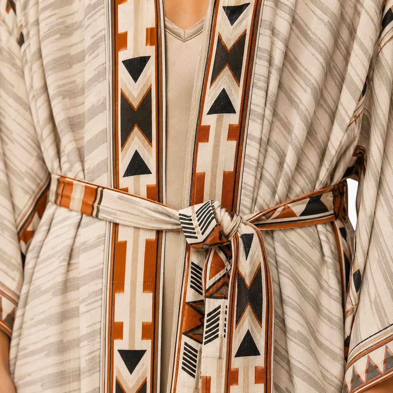 La Boutique Kimono Kimono Élasthanne Long Beige