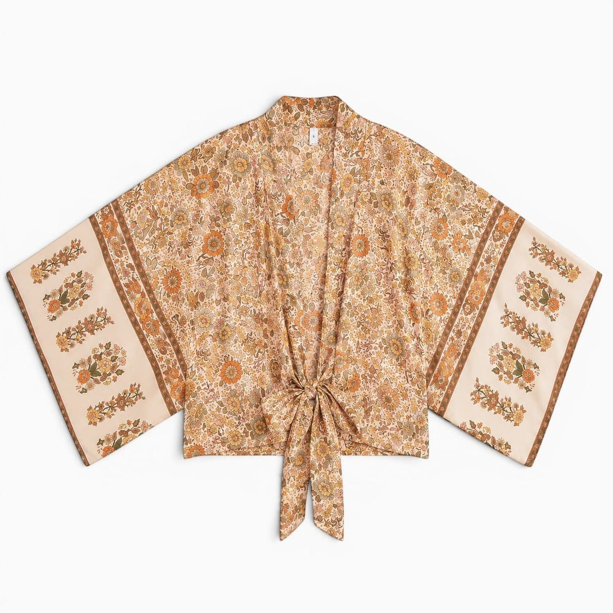 La Boutique Kimono Kimono Été Court Beige Floral