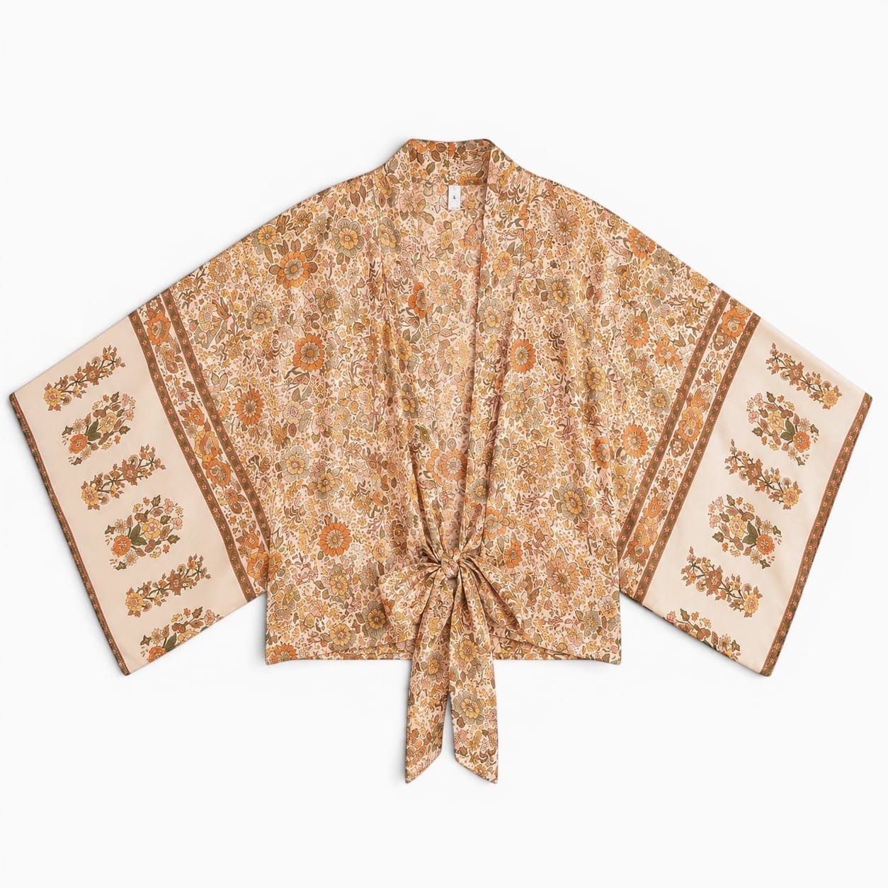 La Boutique Kimono Kimono Été Court Beige Floral