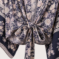 La Boutique Kimono Kimono Été Court Noir Floral