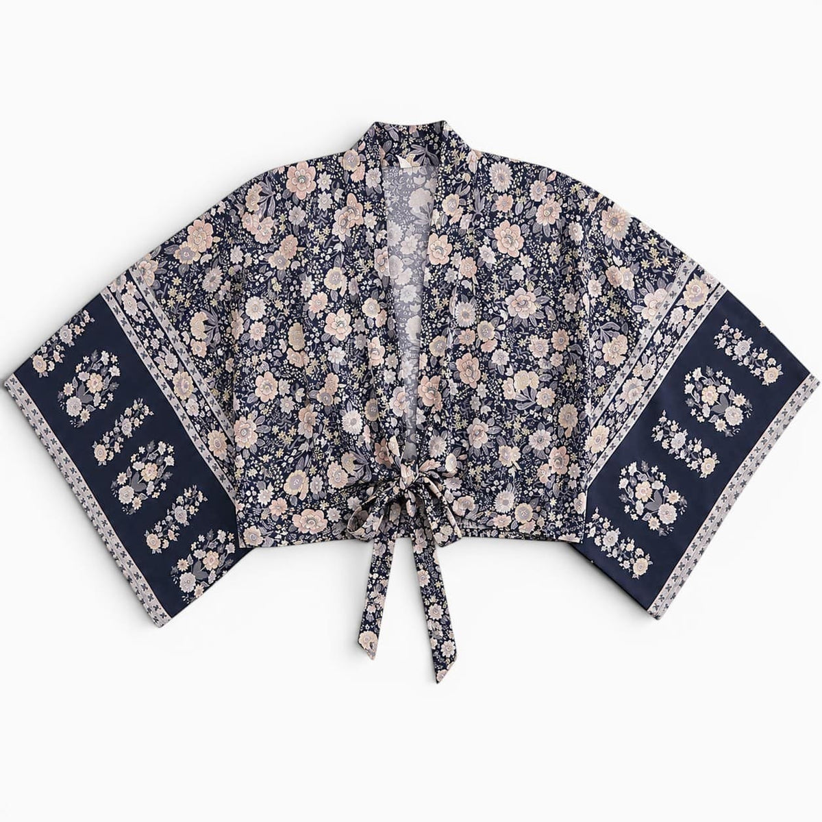 La Boutique Kimono Kimono Été Court Noir Floral