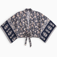 La Boutique Kimono Kimono Été Court Noir Floral