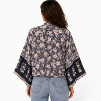 La Boutique Kimono Kimono Été Court Noir Floral