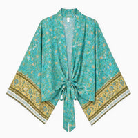 La Boutique Kimono Kimono Été Court Turquoise