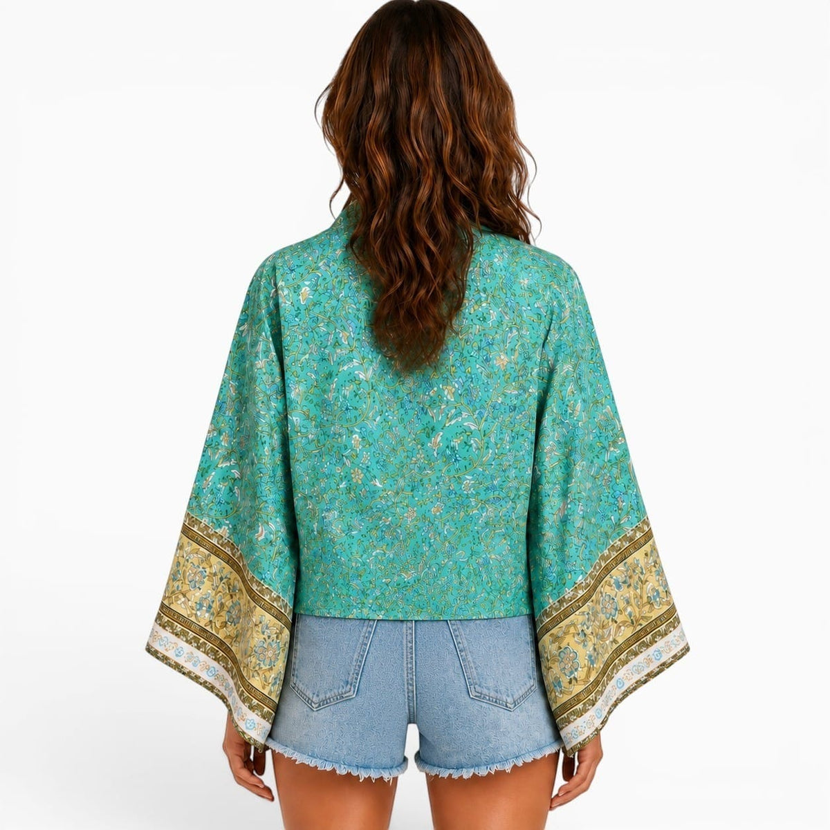 La Boutique Kimono Kimono Été Court Turquoise