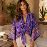 La Boutique Kimono Kimono Été Court Violet