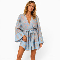La Boutique Kimono Kimono Femme Bleu Floral