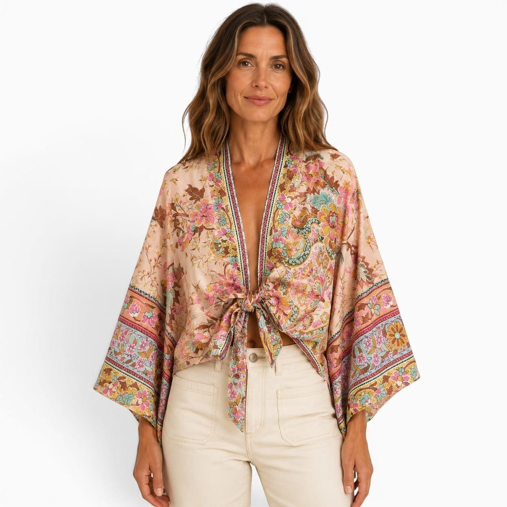 La Boutique Kimono Kimono Femme Court Fleuri