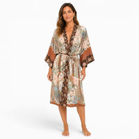 La Boutique Kimono Kimono Femme Habillé Long Marron