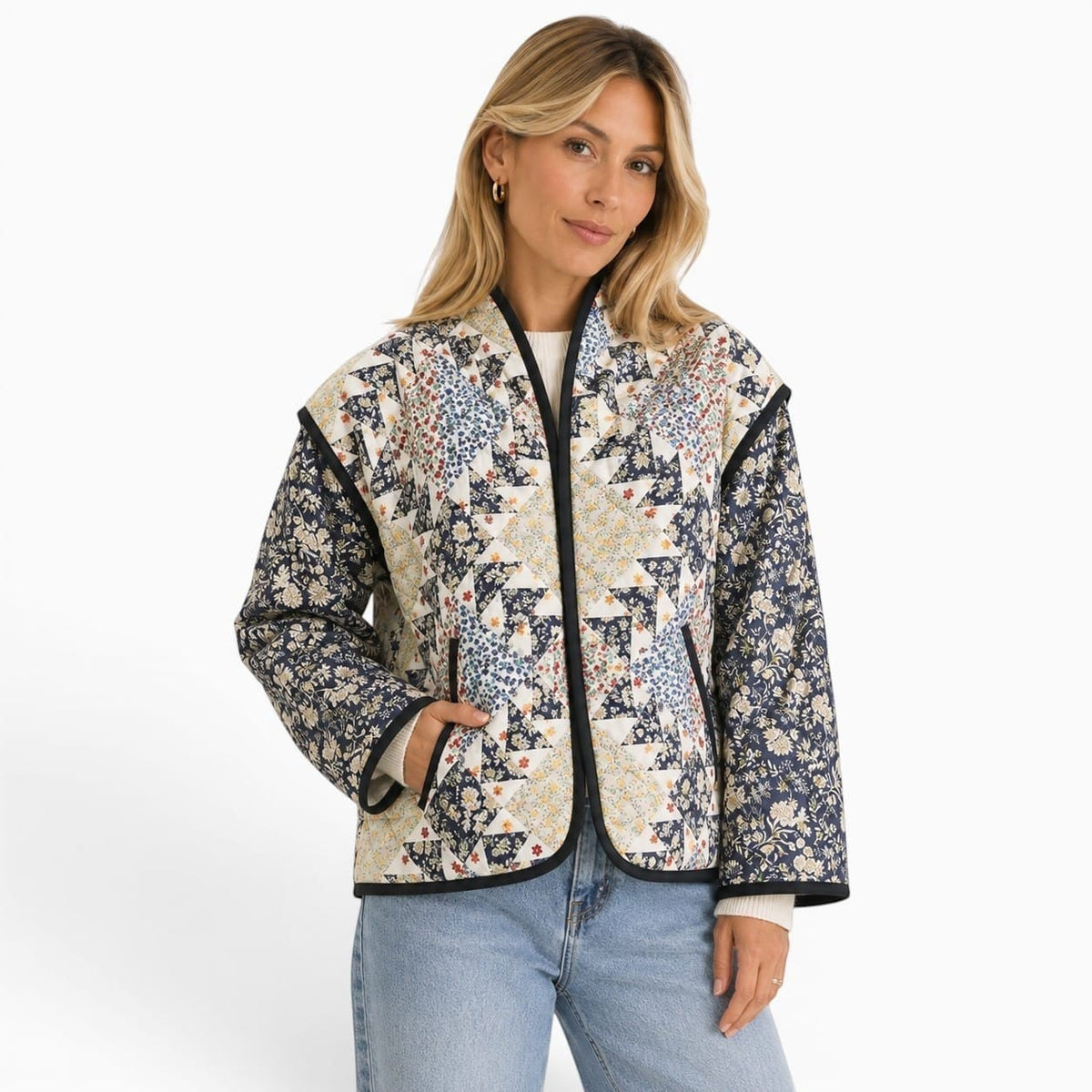 La Boutique Kimono Kimono Femme Matelassé Fleuri