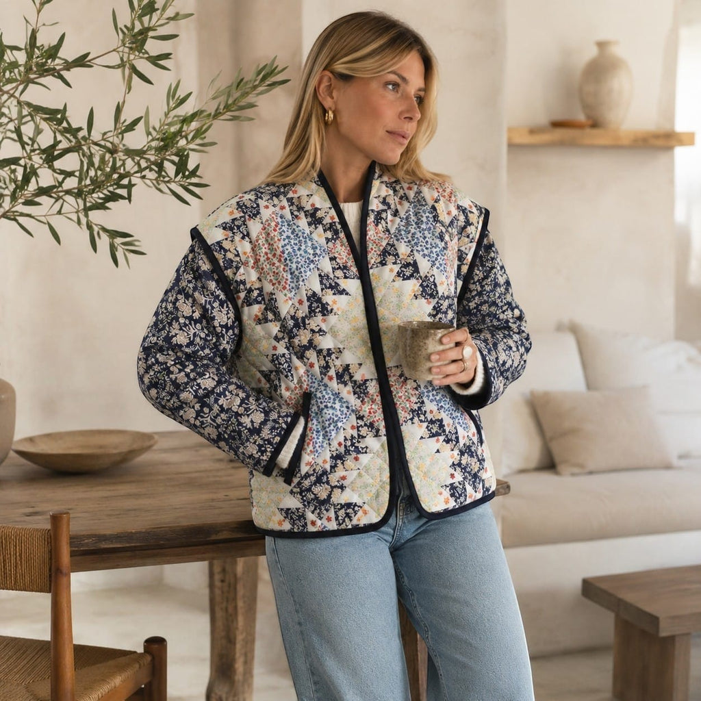 La Boutique Kimono Kimono Femme Matelassé Fleuri