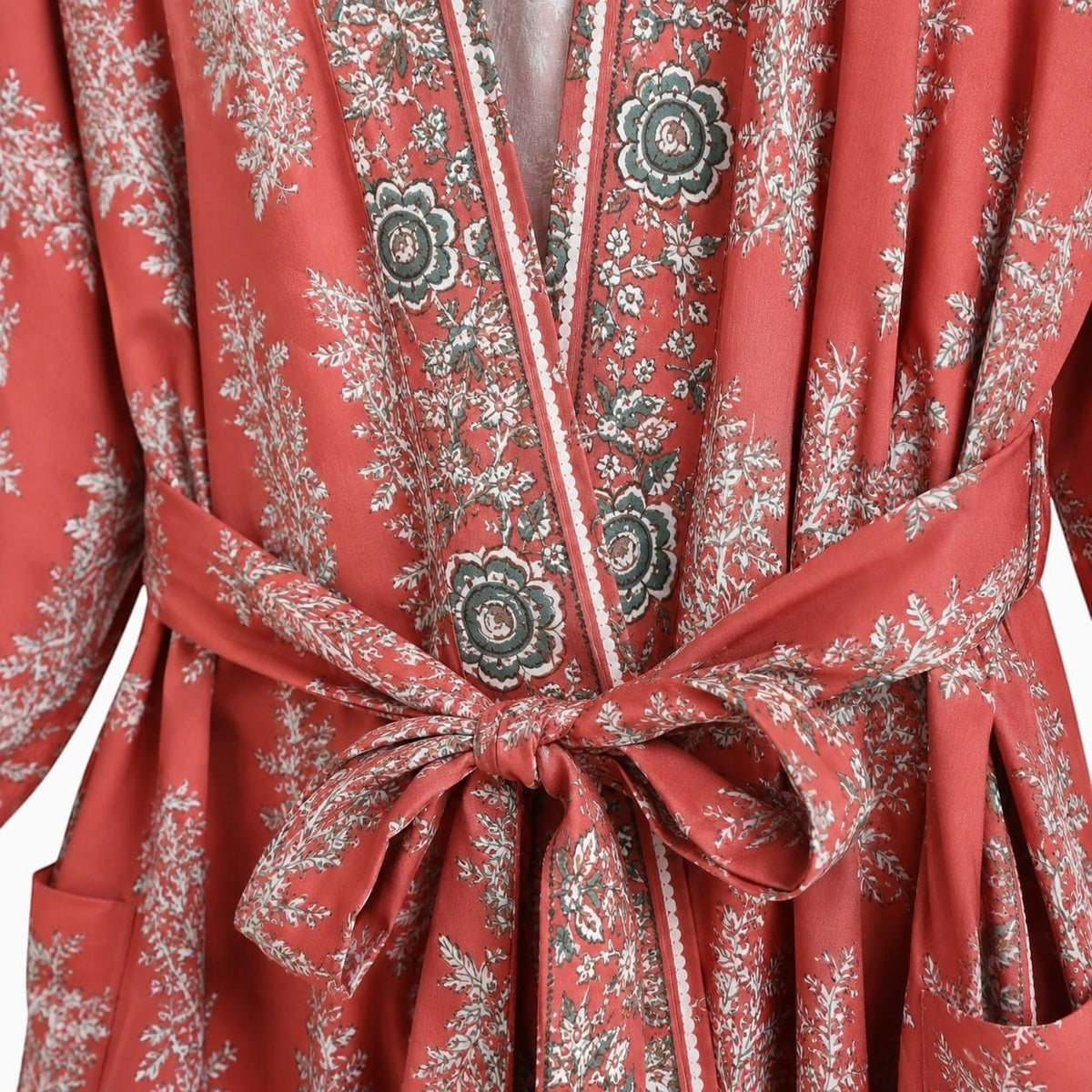 La Boutique Kimono Kimono Femme Rouge Fleuri