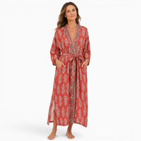 La Boutique Kimono Kimono Femme Rouge Fleuri