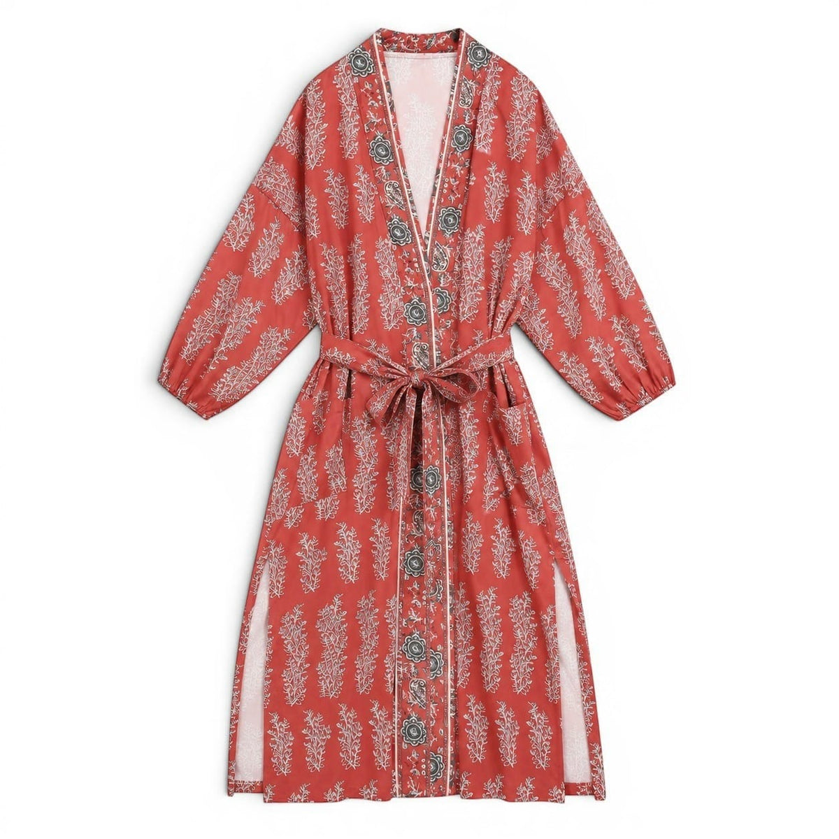 La Boutique Kimono Kimono Femme Rouge Fleuri