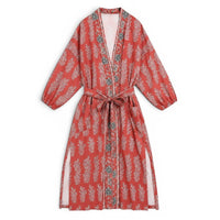 La Boutique Kimono Kimono Femme Rouge Fleuri