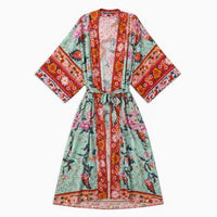 La Boutique Kimono Kimono Femme Rouge Long Fleuri