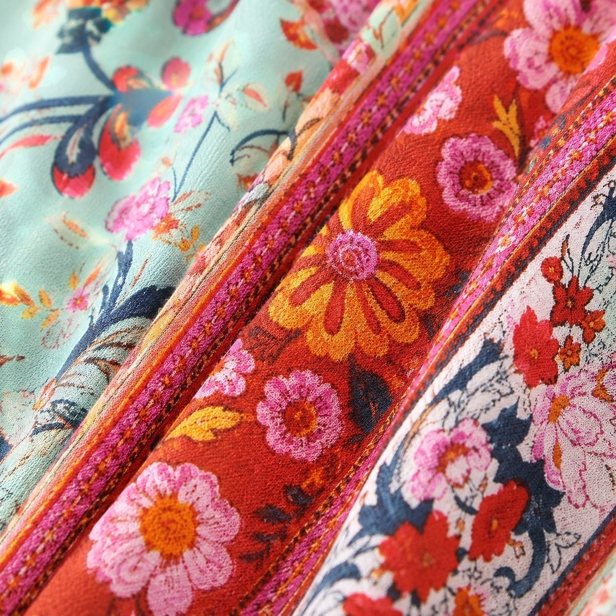 La Boutique Kimono Kimono Femme Rouge Long Fleuri